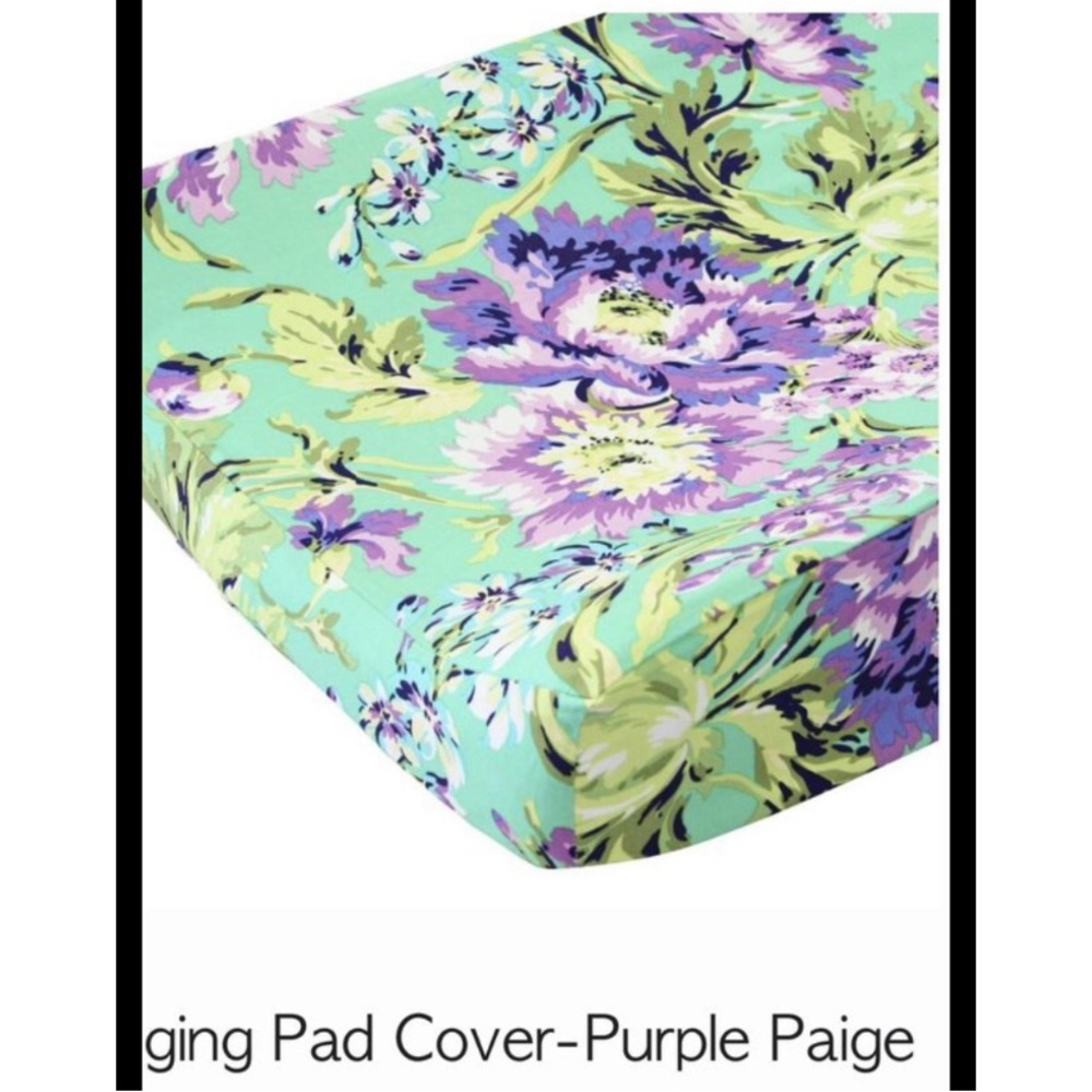 Purple Paige changing cover and pillow